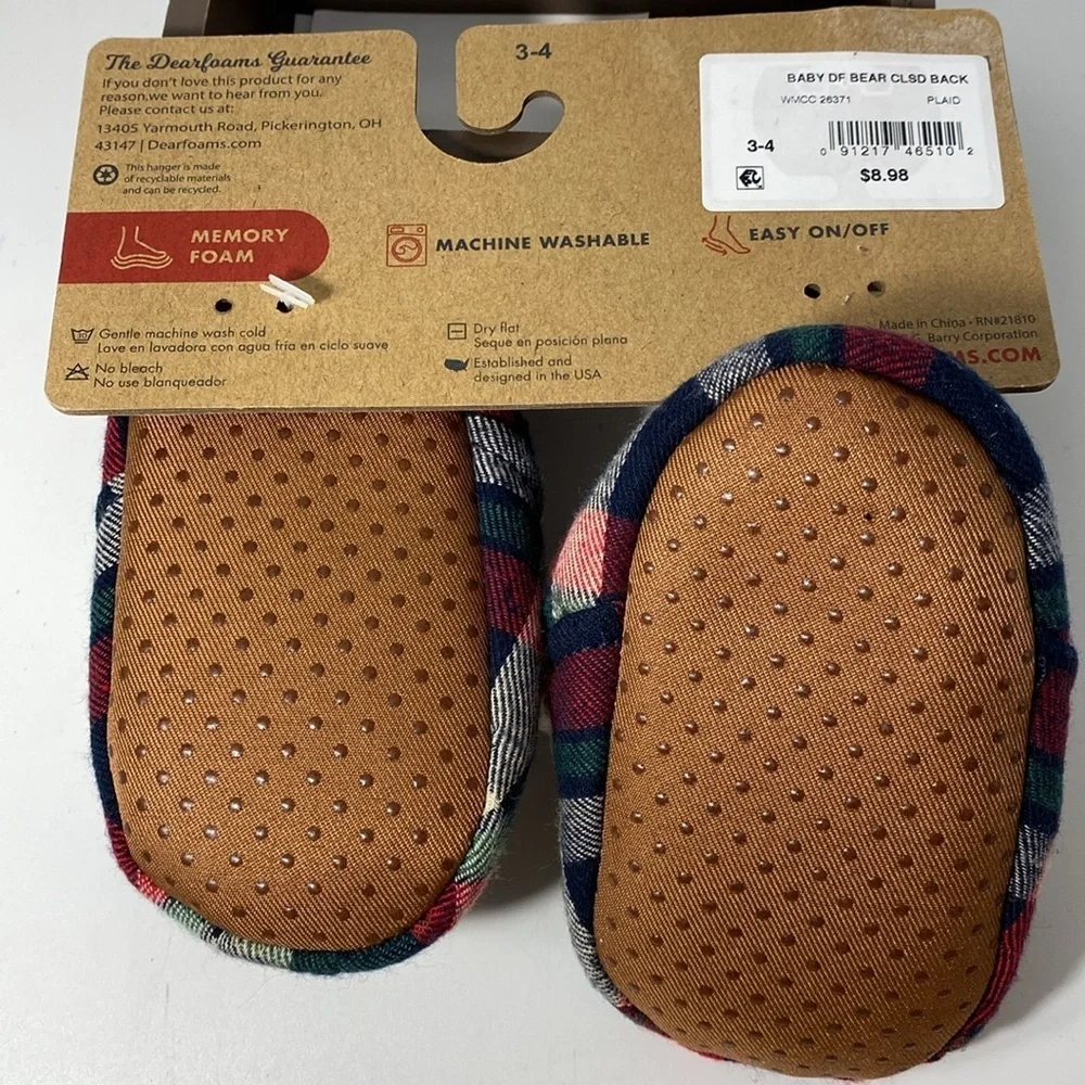 Dearfoams for Babies Sz 3-4 NWT